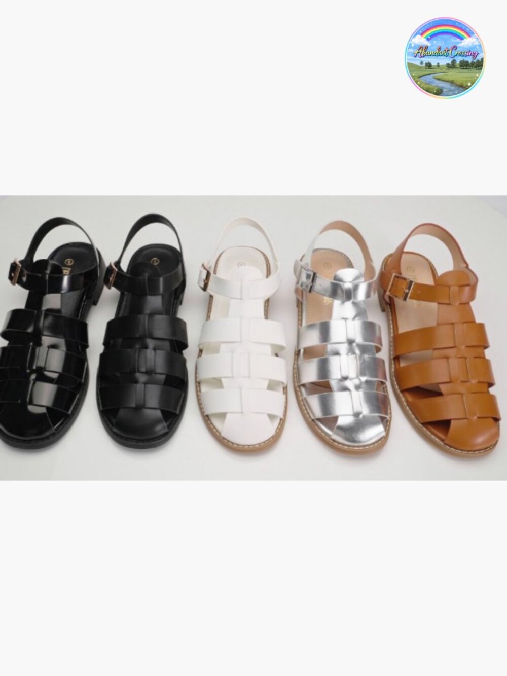 Fisherman Gladiator Braided Flat Sandal Woven Strappy Closed Toe Shoes - Picture 6 of 6
